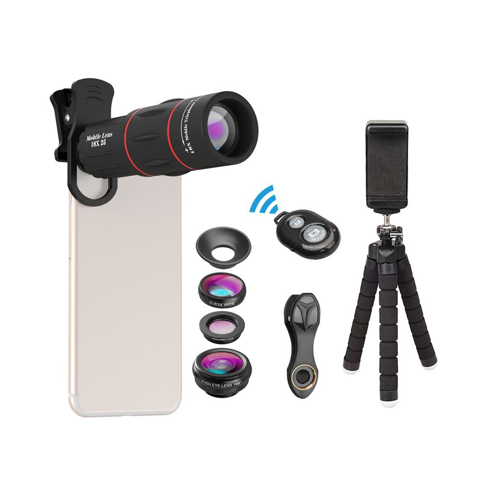 APEXEL APLT18XBZJ5 Tele 4 in 1 Handy-Objektiv Universal-Kit 18X Handy-Teleobjektiv