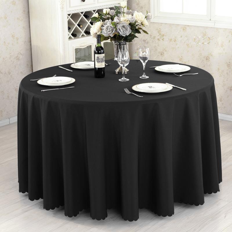 Einfarbige, schlichte Tischdecke, große runde Tischdecke, Hotel-Bankett, Hochzeit, runde Tischdecke 320cm/1450g