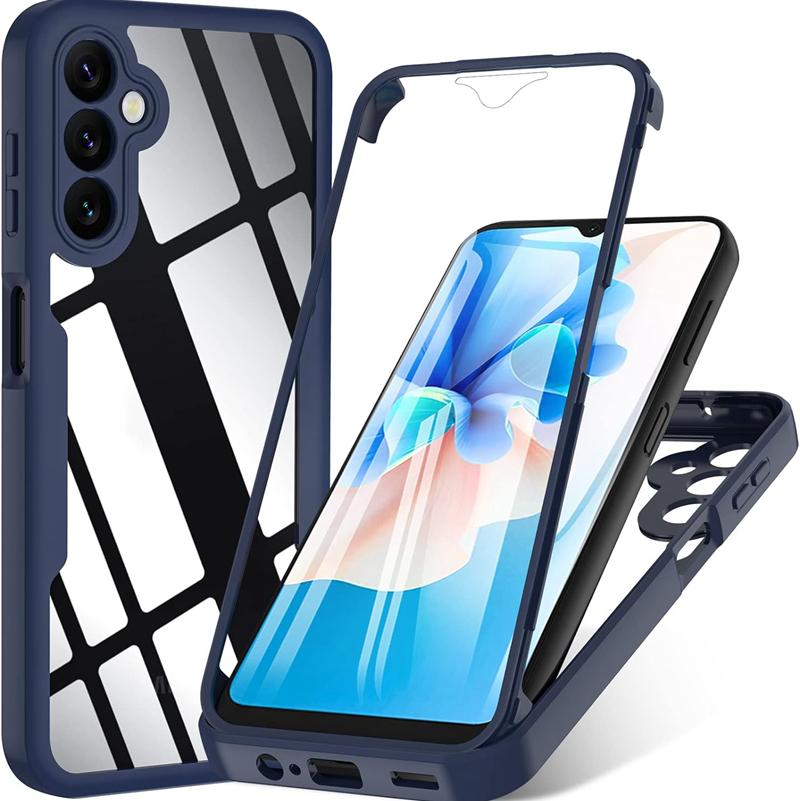 6 Farben Ganzkörper-360-Grad-Schutz Fallsichere Handyhülle für Samsung Galaxy A05 A05S A15 A25 A04S A14 A24 A34 A54 4G 5G S23 FE S24+ Plus Samsung S23 FE blau