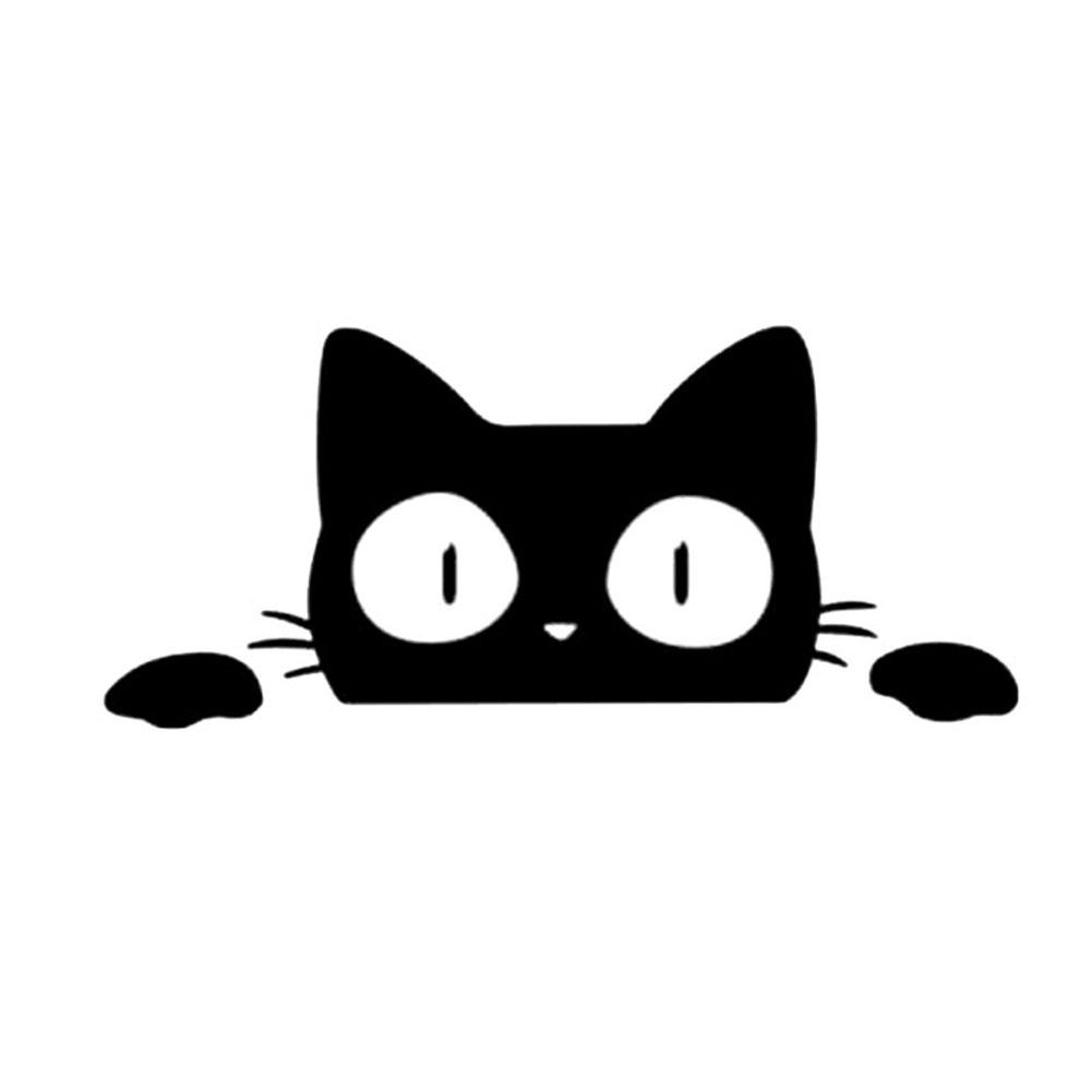 Auto Außen Dekor Reflektierende Spähende Katze Tier Auto Styling Dekorative Aufkleber Auto Fenster Aufkleber Auto Teile schwarz