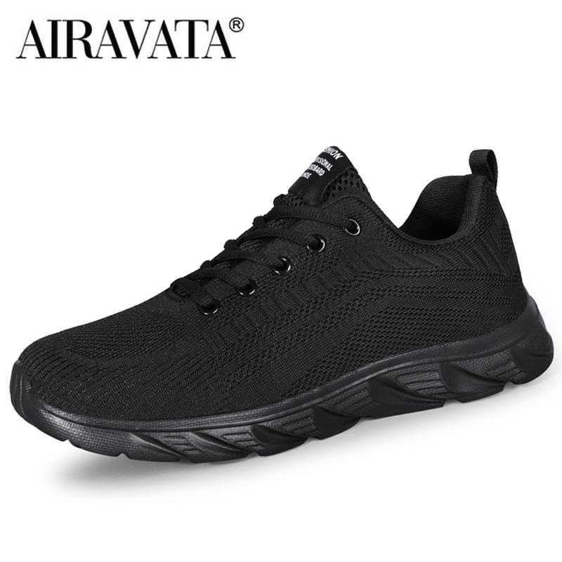 Herrenmode-Freizeitschuhe, atmungsaktive Sport-Laufschuhe, Größe 38–47 47 schwarz