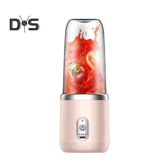 Hand-Entsafter mit 6 Edelstahlklingen, 21.000 U/min, hohe Geschwindigkeit, geräuscharm, wiederaufladbar, kabelloser Fruchtmixer, Entsafter rosa