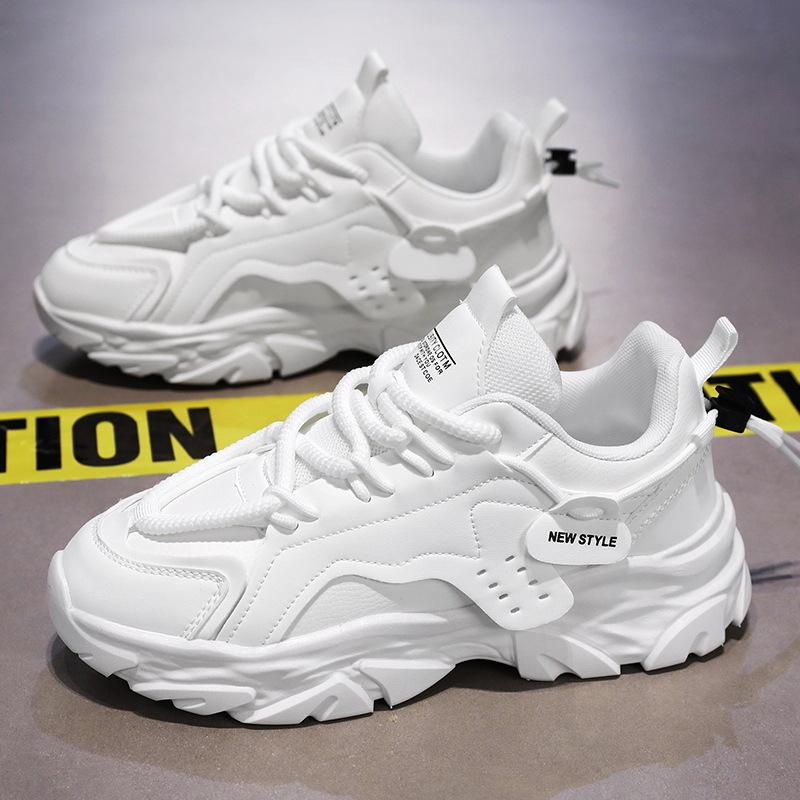 Frühling Herrenschuhe Atmungsaktive kleine weiße Schuhe Herrenmode All Match Inside Elevating Sportschuhe Casual Daddy Schuhe Herren 39 gray