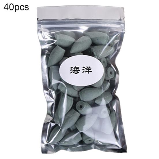 40 Stück Luftreinigungskegel, Duft, Buddhismus, Rauch, Rückfluss, Weihrauch, Aroma, Gewürze Ocean