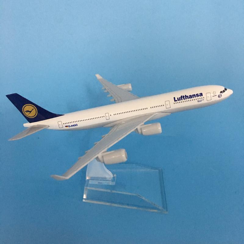 Jason Tutu 16cm Lufthansa Airbus 380 Airways Flugzeugmodell Flugzeug Flugzeug Druckguss Metall 1/400 Maßstab Flugzeuge gray