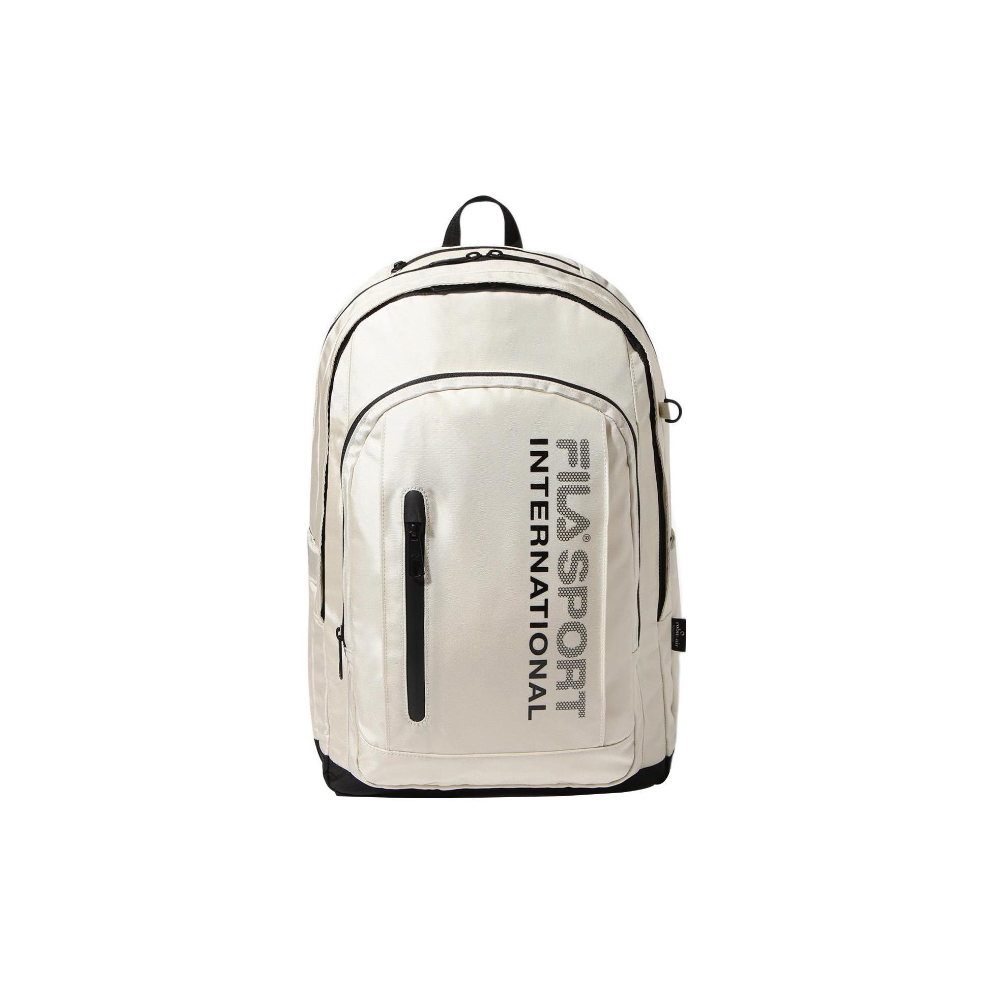 FILA Einfacher einfarbiger Nylon-Rucksack Unisex-Rucksack Off-White FS3BPF5001X-CRM Ecru