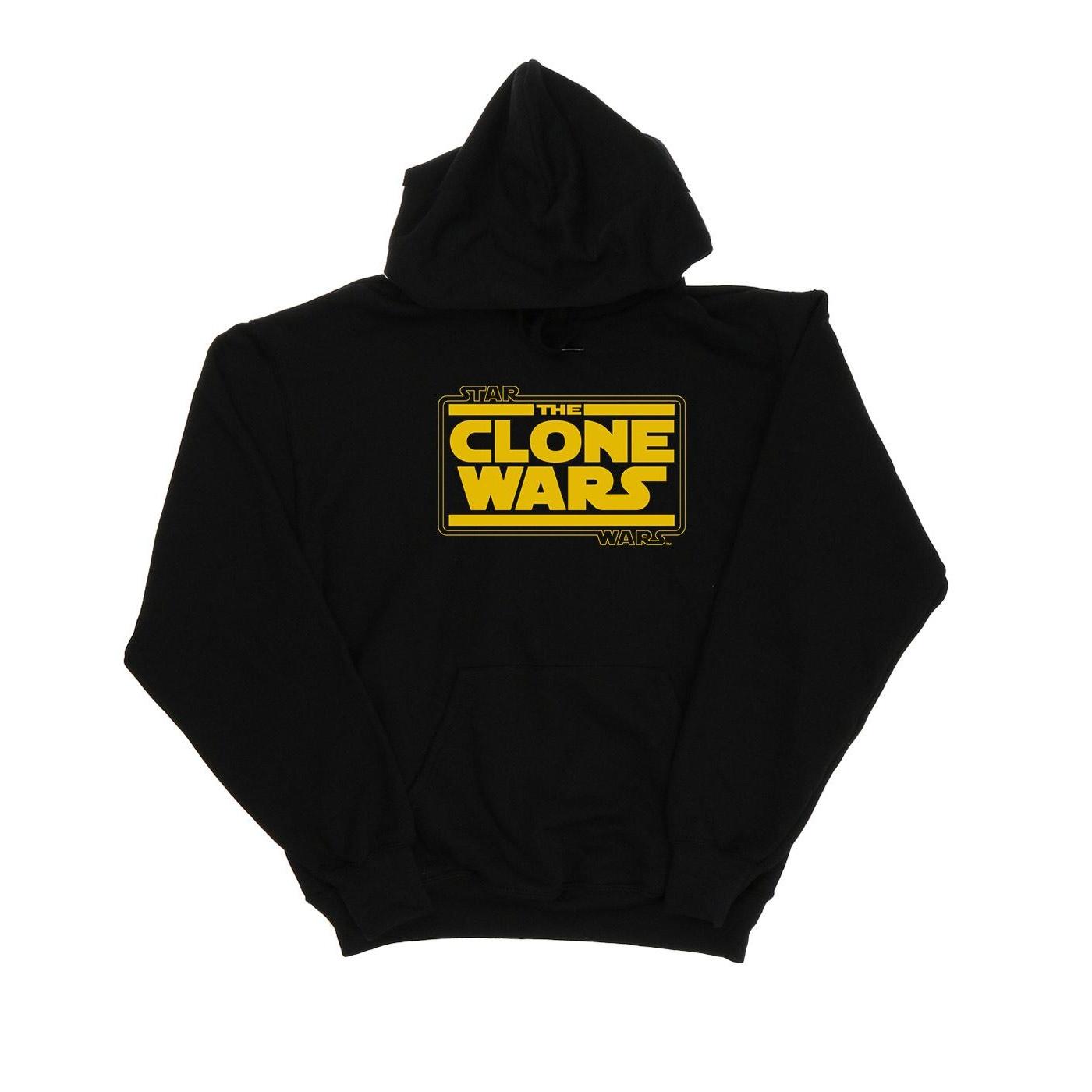 Star Wars Kapuzenpullover mit Clone Wars-Logo für Jungen 9-11 Years schwarz