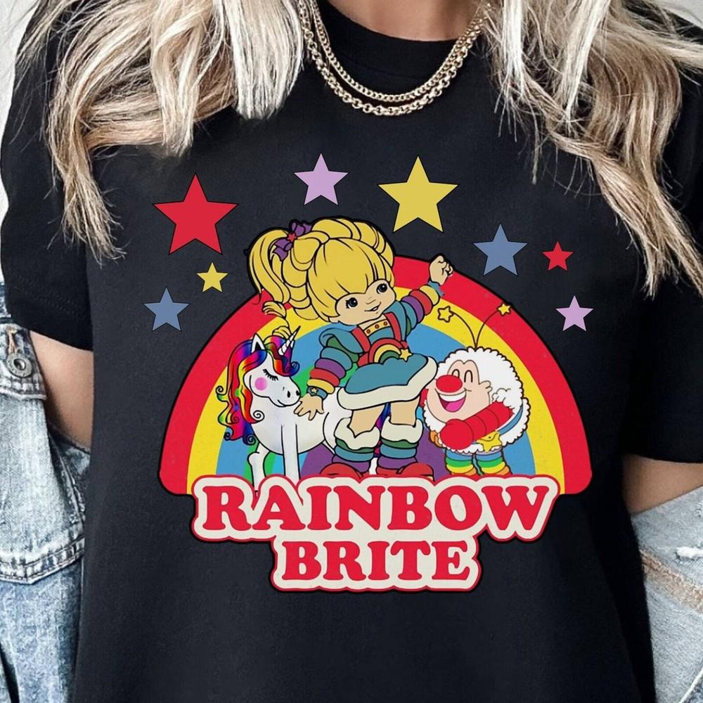RAINBOW BRITE T-Shirt T-Shirt T-Shirt Vintage Ästhetik T-Shirt Retro 80er Süßes Shirt Unisex T-Shirt XL red