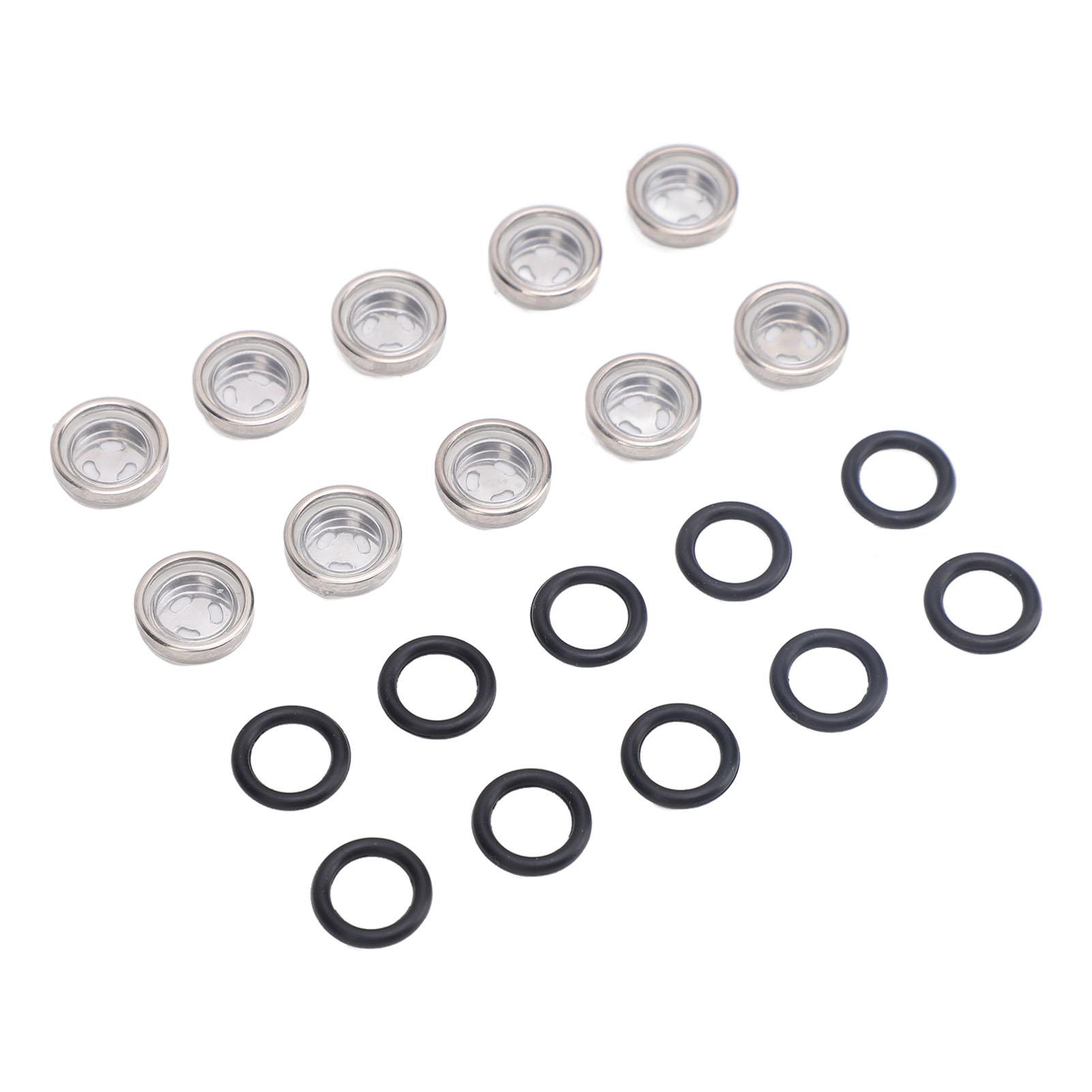 10 Stück Bremsflüssigkeitsbehälter Schauglas mit O-Ring Motorrad Bremsflüssigkeitsbehälter Fenster für Motorrad ATV 12mm/0.47in
