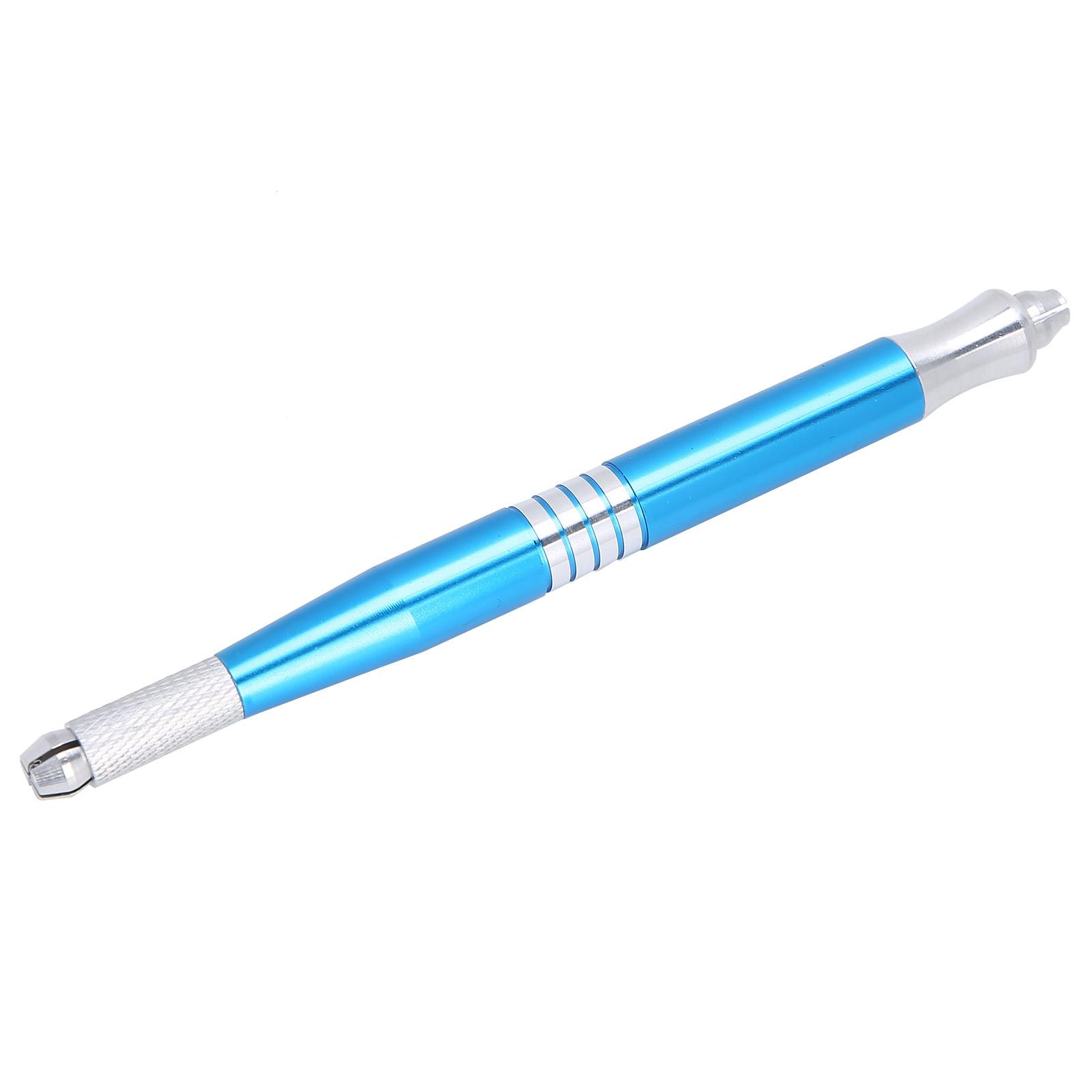 Aluminiumlegierung Microblading Tattoo Stift Make-up Manuell Augenbrauen Lippen Tattoo Stift ZubehörBlau