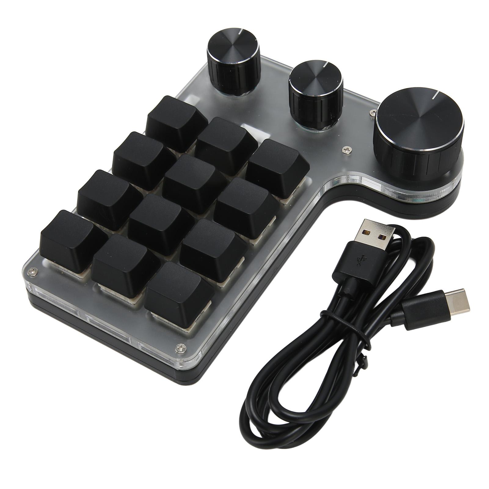 12 tasten Mechanische Tastatur Bluetooth USB Verbindung Mini Tragbare Programmierbare Makro Tastatur