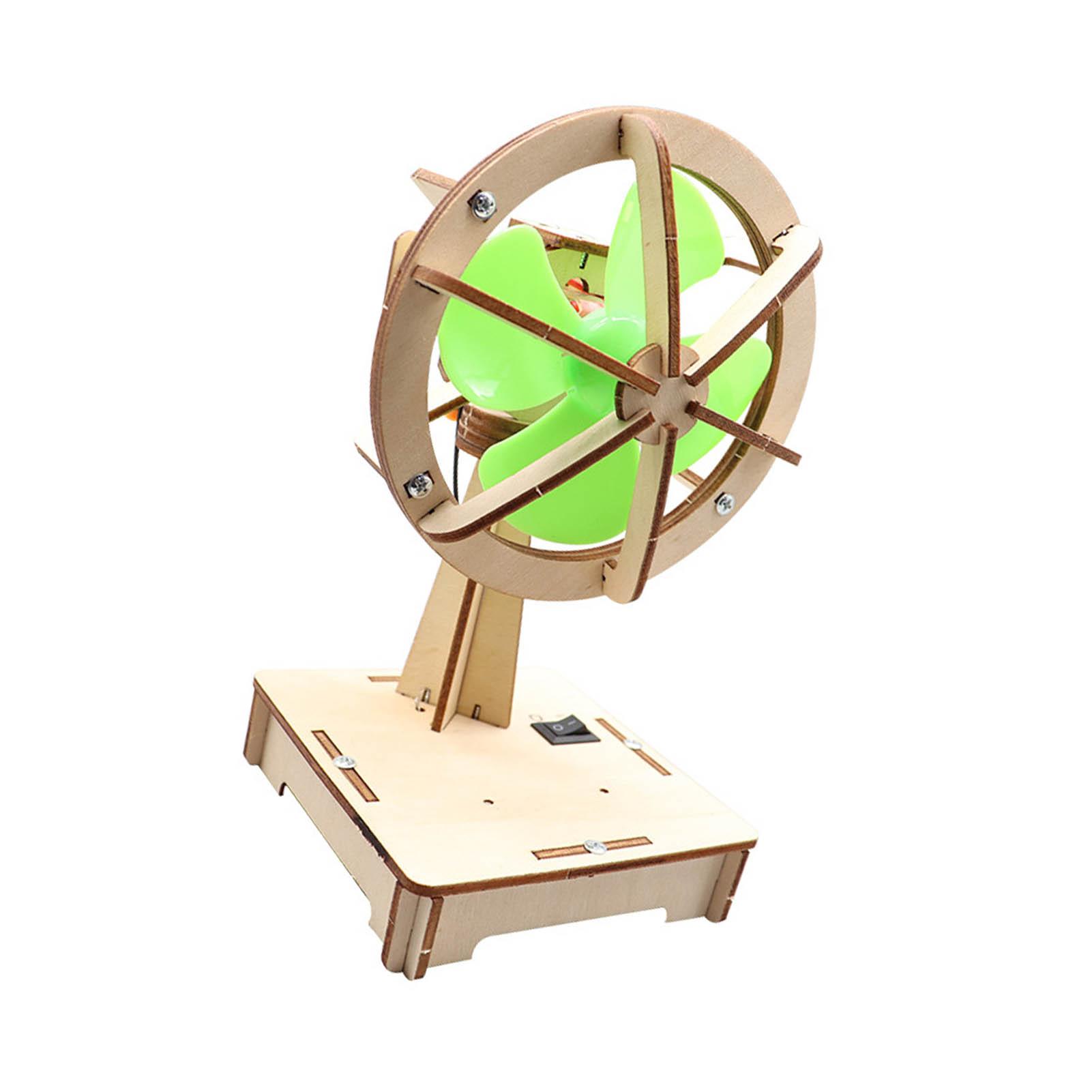 Holz-Ventilator Modell DIY Elektrischer Oszillations-Ventilator Bausatz für Kinder Kinder Wissenschaftskurse
