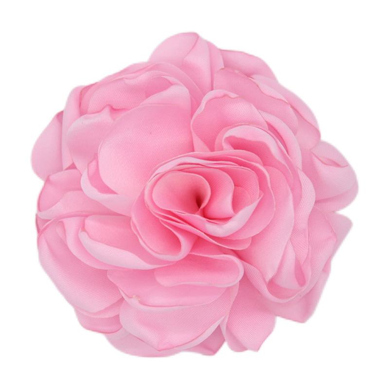 1PC handgemachte Anstecknadel Geschenk Stoff Corsage Blume Brosche Tuch elegante Accessoires Wome Kunst hellrosa