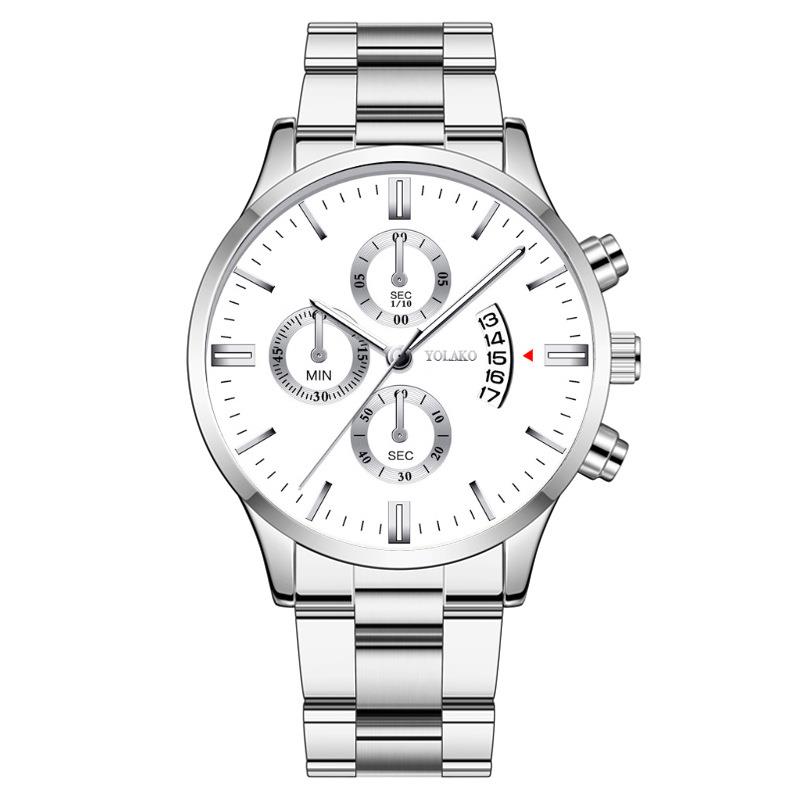 Uhr Businessuhr Quarz Leder Datum Kalender Uhr Uhr Edelstahl Luxus Herrenmode Drei Augen Sechs Pin Kalender Herrenuhr