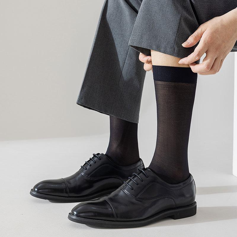Überknie-Strümpfe, Sommer Ultra-dünne Herren High-Top Business-Schuhe, Socken, Langlebige, Verschleißfeste und Hakenfeste Strümpfe 1 pair