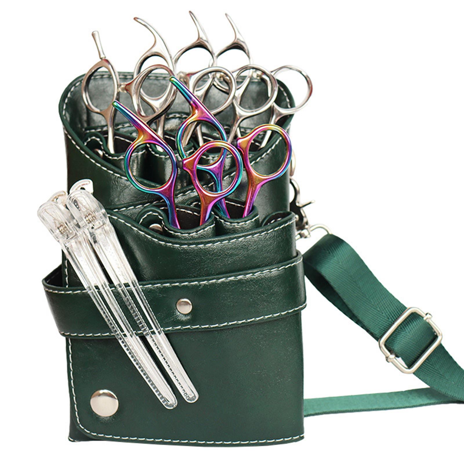 Friseurscherentasche, Friseur-Werkzeugset, Friseur-Multifunktions-Friseurtasche grün