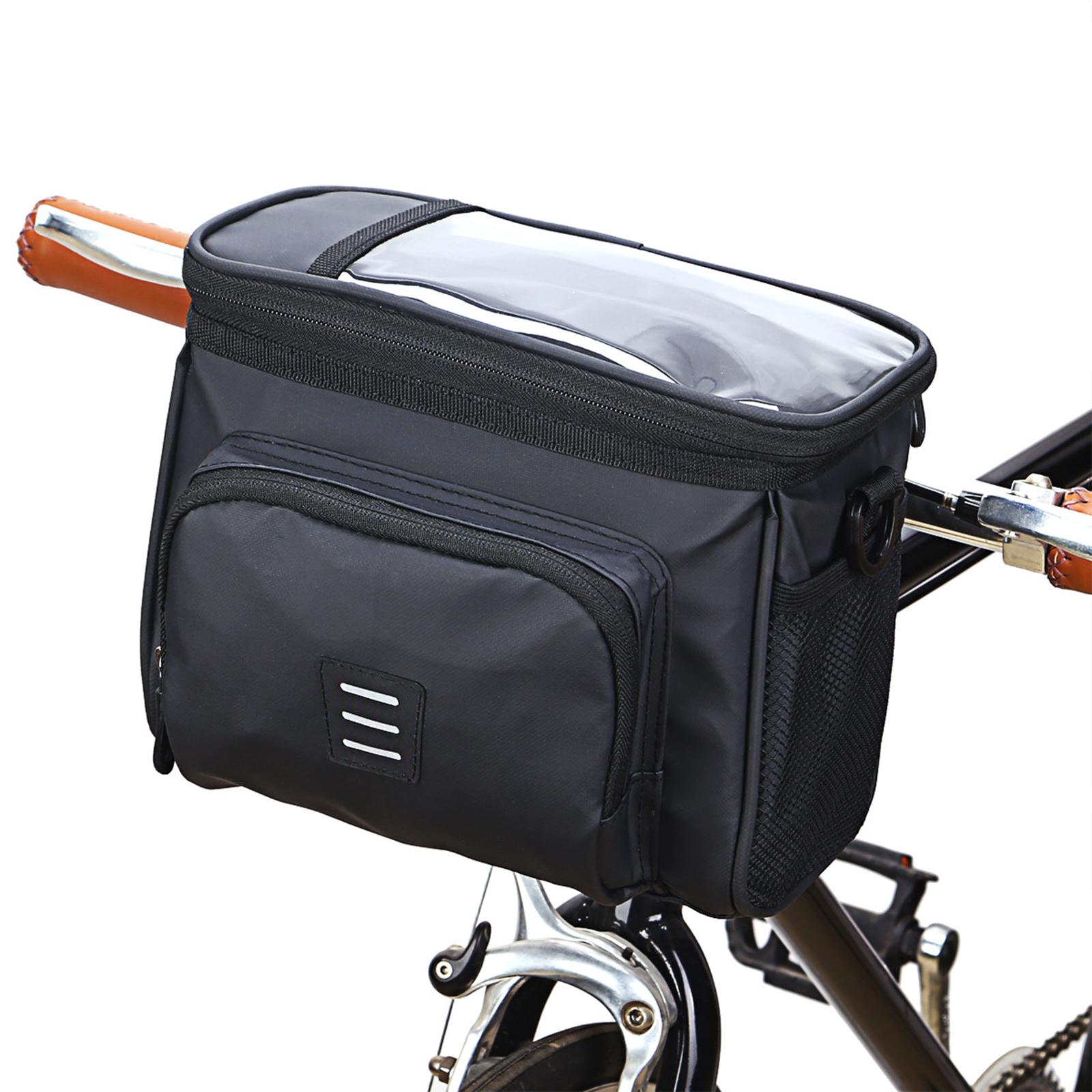 Radfahren Fahrrad isolierte Kühltasche MTB Fahrrad Lenker Fronttasche Korb Pannier Umhängetasche schwarz