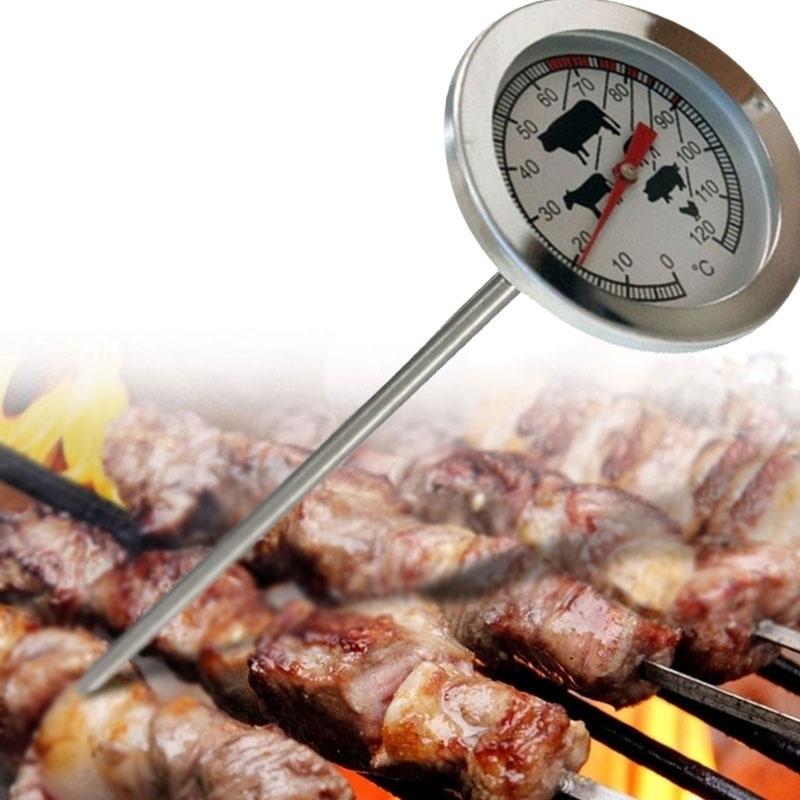 Edelstahl-Taschensonden-Thermometer für BBQ, Fleisch, Lebensmittel, Küche, Kochen