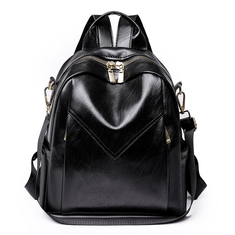 Rucksack für Frauen Neuer Urbaner Schlichter Outdoor-Reise-Rucksack Weiches Leder PU Frauen Schlichter Rucksack für Frauen