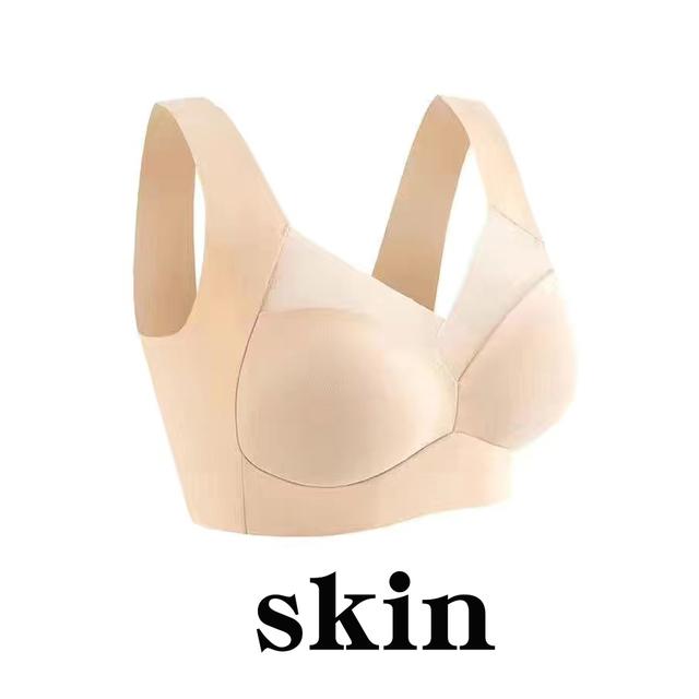 Sexy Top Nahtloser Bh Plus Größe Rückenfreie Bhs Push-Up Frauen Drahtlose Bralette Frau Unterwäsche Sport Unwired Bh Ohne Rahmen 4XL(80-90kg) beige