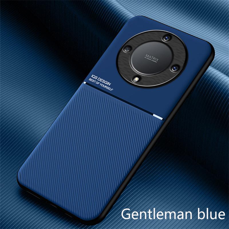 Für Honor Magic 5 Lite 5G Hülle Luxus Ledertextur Magnetische Rückseite für Honor Magic5 Lite 5G Magic5Lite 2023 Handyhüllen For Magic 5 Lite 5G blau