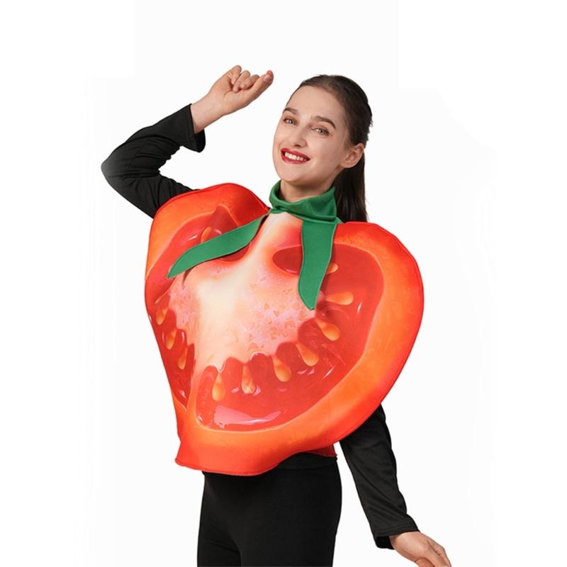 Realistisches Kartoffel-/Kohl-/Tomaten-Kostüm Gemüse-Kostüm Lustiges Lebensmittel-Outfit für Cosplay Themenparty Halloween Weihnachten beige