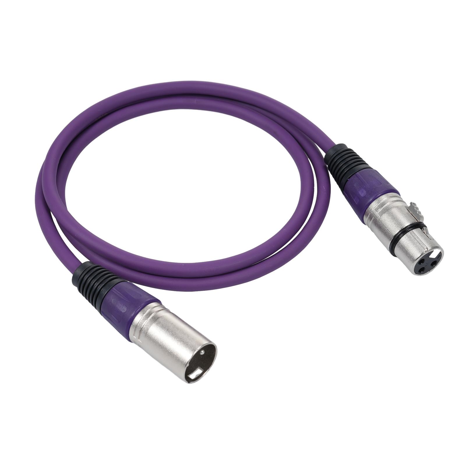 1Pack 3 Pin Dmx Kabel Männlich Weiblich XLR Patch Kabel DMX512 Signal Kabel Mikrofon Kabel XLR Kabel violett