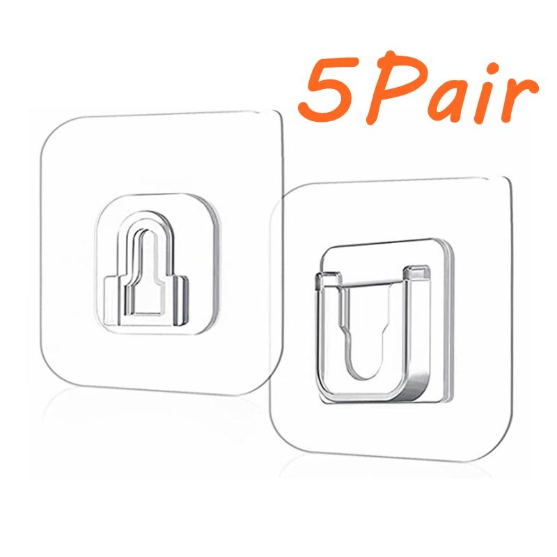 5/10 paar Doppelseitige Selbst-Adhesive Wand-Montiert Haken für Küche, Bad, haushalt Dekoration Regal und Wand Lagerung Werkzeuge 5 Pair