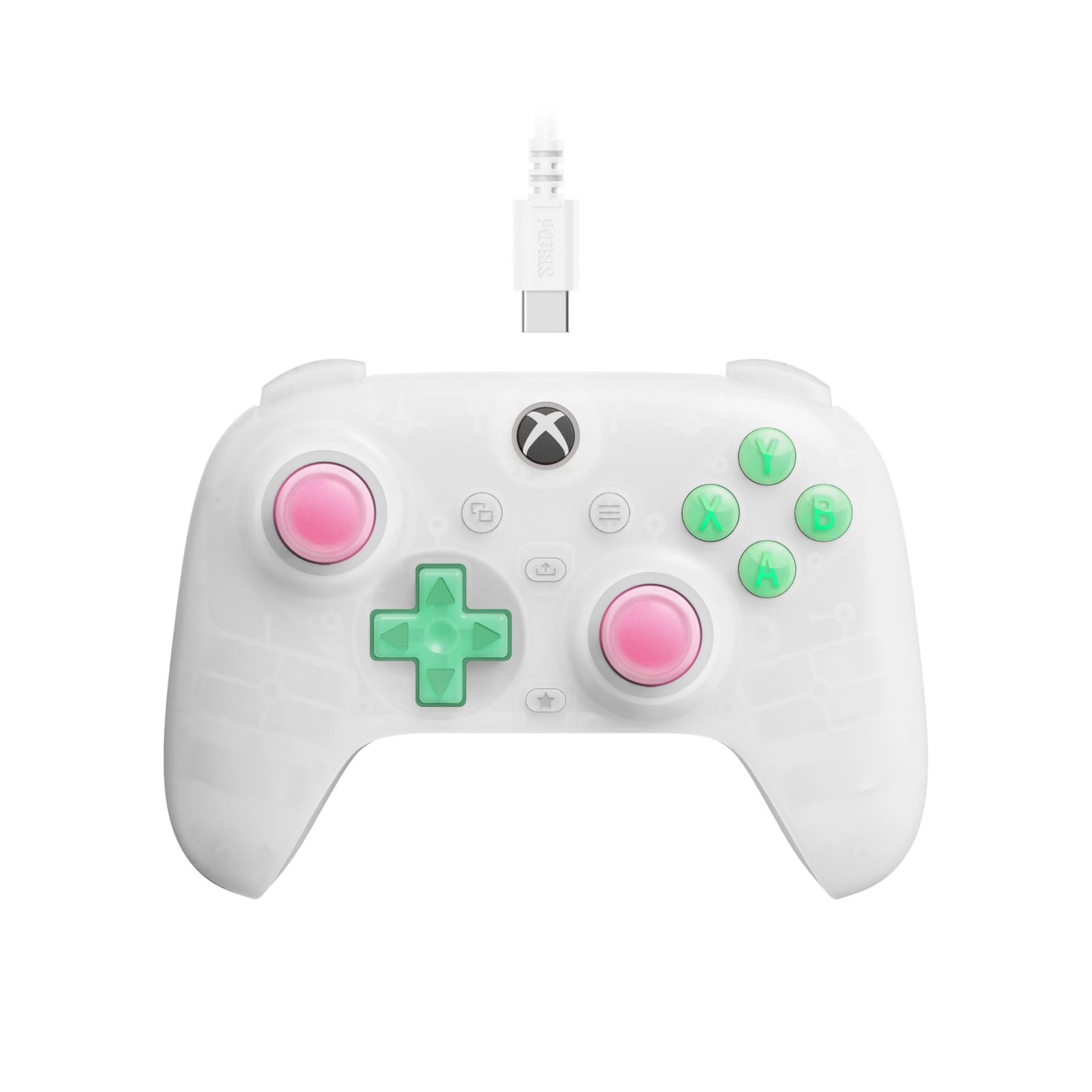 8BitDo Ultimate Mini Wired Controller für RGB-Beleuchtung Fire Ring mit Hall-Effekt-Joystick und Triggern für Xbox Series Xbox Windows Offiziell