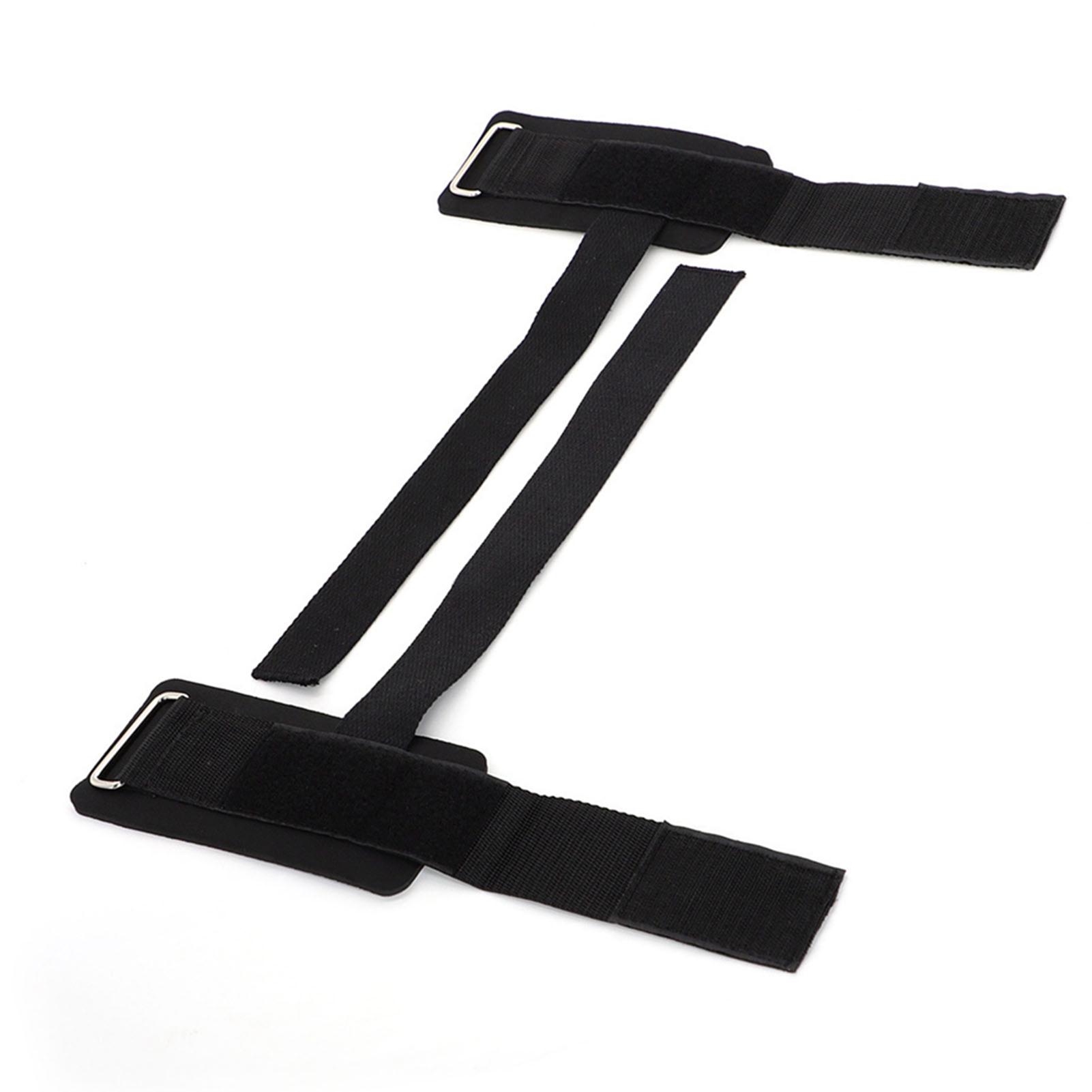2 STÜCK Fitness-Armband Übungs-Handgelenkbandage für Klimmzüge Gewichtheben Kniebeugen Hantel Schwarz