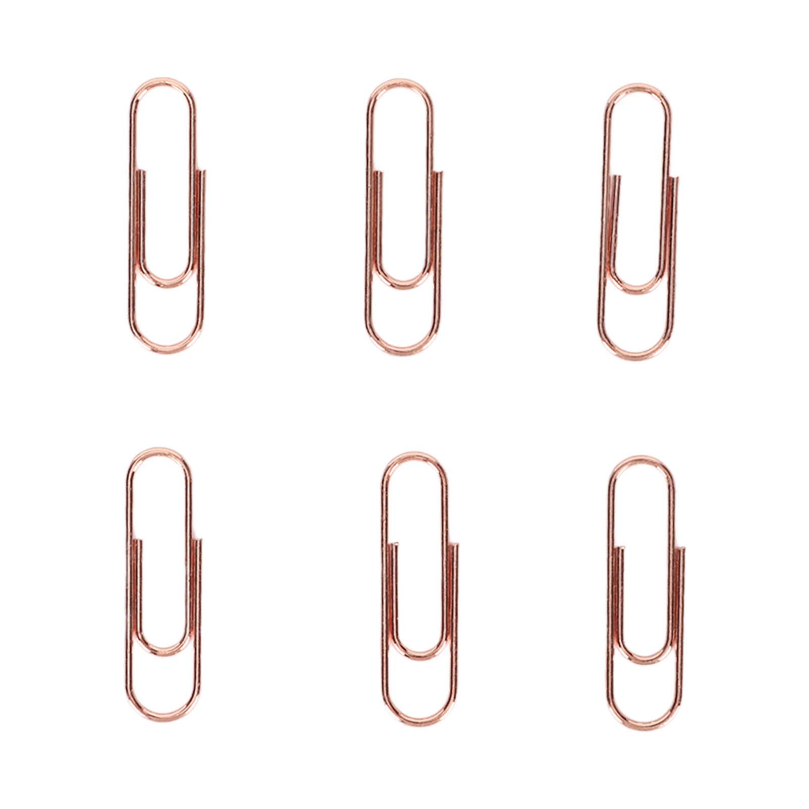 1.1in 100 Stück Büroklammern Rostschutz Erhöhte Rutschfestigkeit Tragbare Metallische Büroklammern rose gold