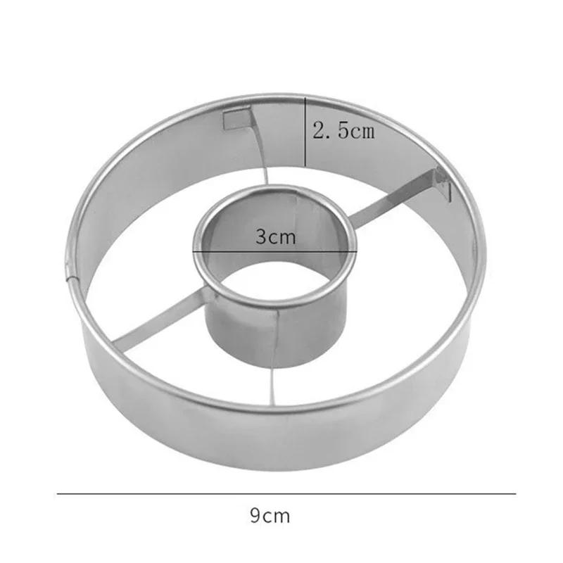 Donutform aus Edelstahl in Silber und Gold, Donut-Desserts, Brotschneider, Kuchendekorationswerkzeuge, Küche, Heim, Backzubehör