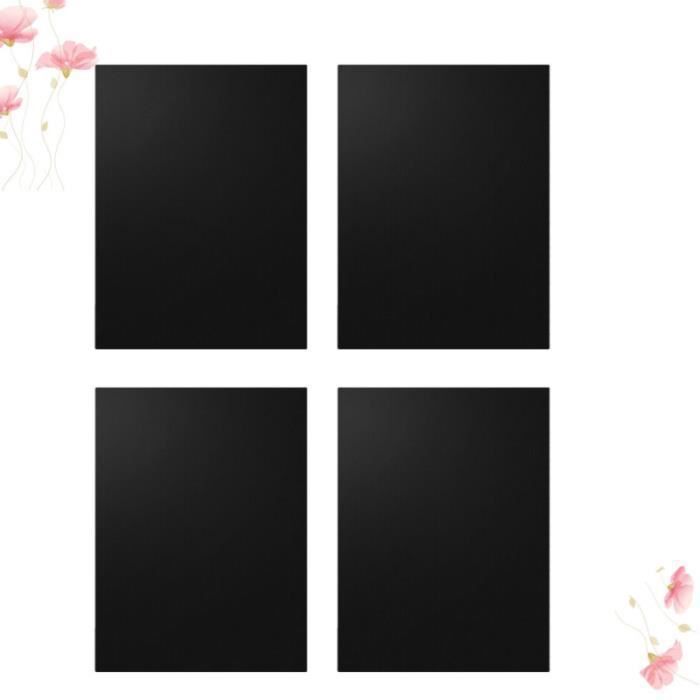 Set mit 4 wiederverwendbaren Antihaft-Backmatten für Gasgrill Schwarz schwarz