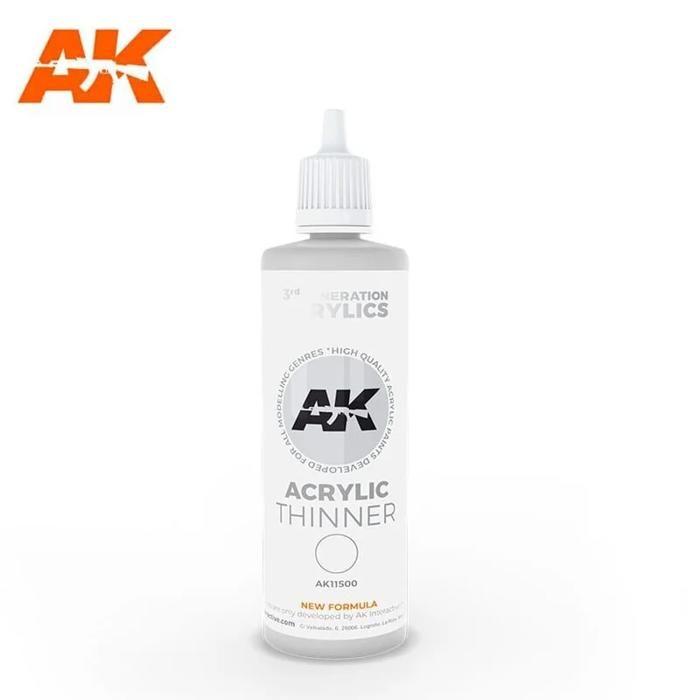Acrylverdünner - AK Interactive - AK11500 - 100ml - Hohe Qualität - Airbrush-Leistung