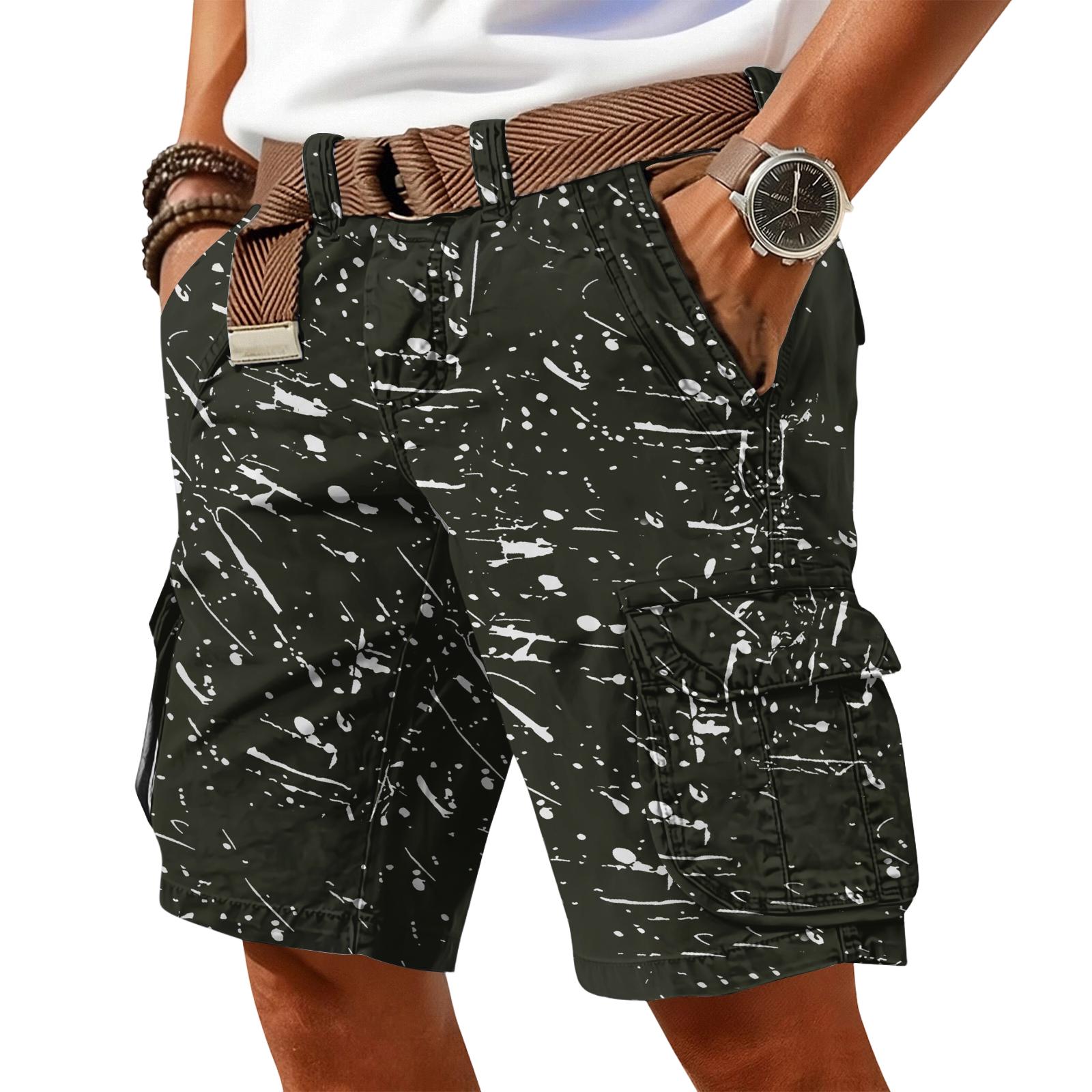 Herren Shorts Cargohosen für Herren UK mit Utility-Taschen Geeignet für Arbeitsshorts Herren und Outdoor-Aktivitäten Shorts für Herren UK XL schwarz