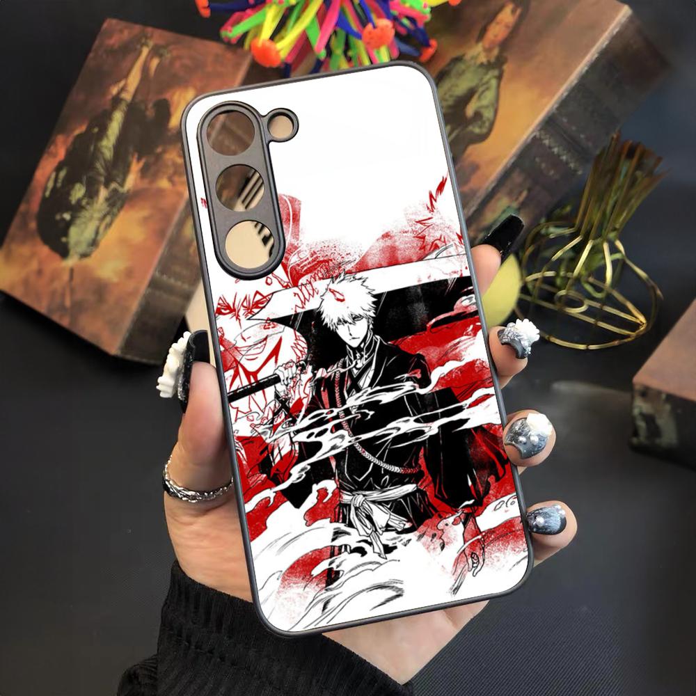 Japan B-Bleachs K-Kurosaki Ichigo Handyhülle Für Samsung Galaxy S26 S25 S24 S23 S22 S20 S21 Ultra Plus Fe Farbig Silberne Hülle Galaxy S24 Ultra