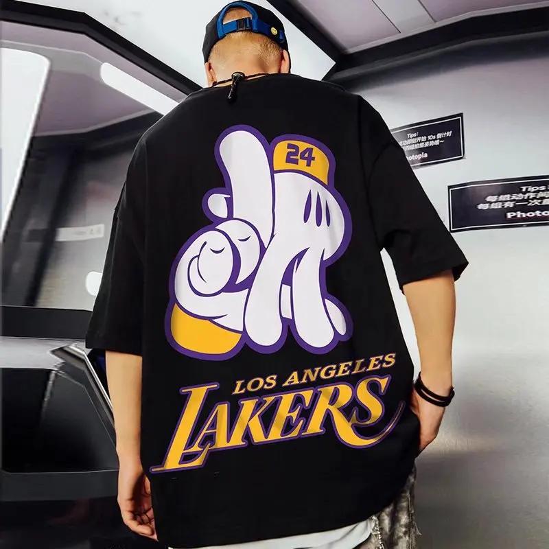 Übergroßes Herren Baumwoll-T-Shirt Kurzarm Sommer Atmungsaktiv Hip Hop Streetwear Y2k Oberteile Grafik T-Shirts Harajuku Kleidung XXXXXL himmelblaue