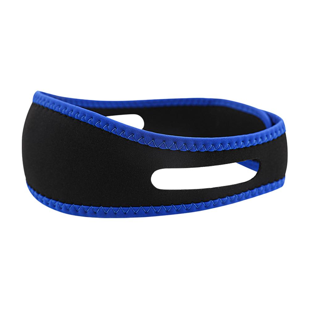 Anti-Schnarch-Gürtel, verstellbarer weicher Kinnriemen, Mundschutz für Frauen und Männer, bessere Atemgesundheit, Schnarchstopper, Verband, Schlafhilfe blau