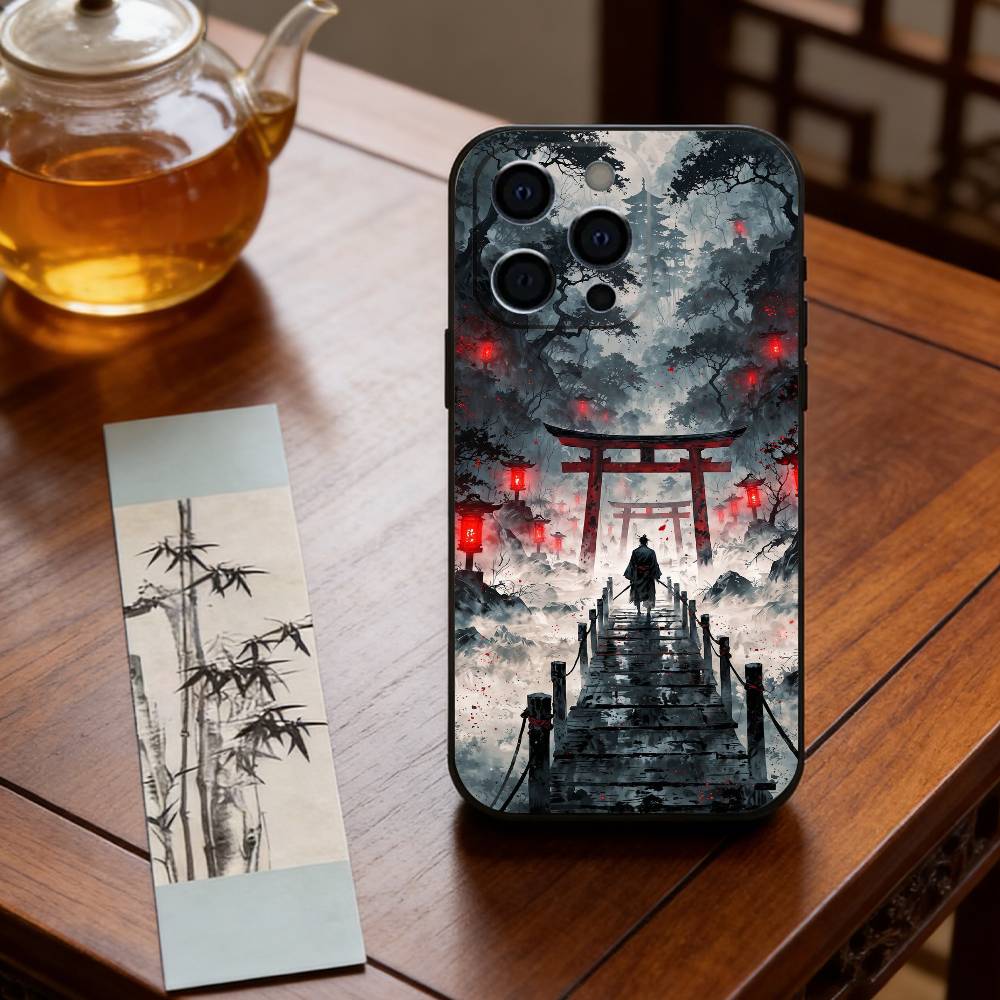 Japanischer Samurai von Bushido Handyhülle Silikon Weich Für IPhone 17 16 15 14 13 12 11 X XR Plus Pro Max Plus iPhone15plus