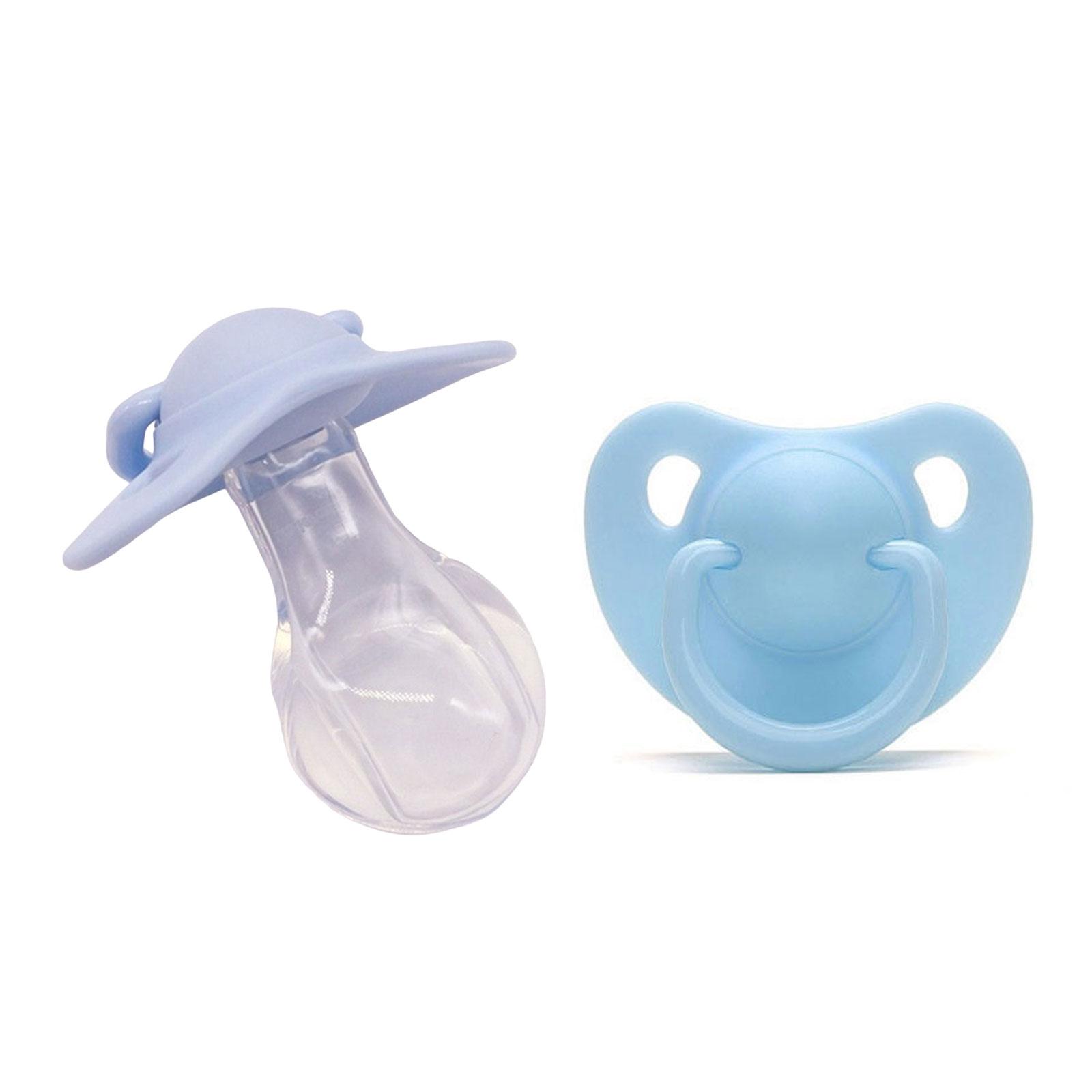 Schnuller für Erwachsene Bequemer beruhigender Schnuller aus Silikon lindert Angst und Stress Ergonomisches Design Passend für ängstliche Menschen blau