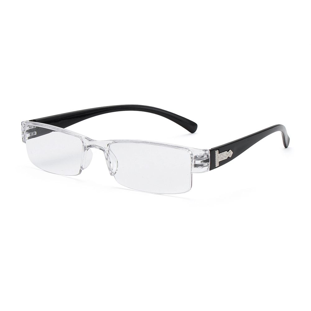 Tragbare Mode + 1,00 ~ + 4,0 Dioptrien Presbyopie Brillen Vision Care Lesebrille Brillen Strength 1.00-transparent black