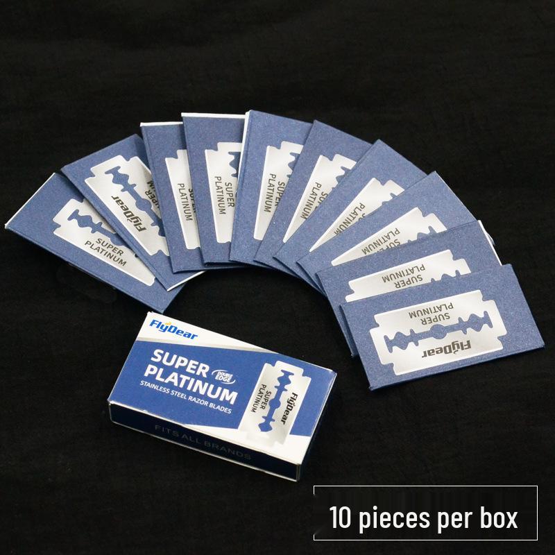 100er-Pack Deutsche Edelstahl-Rasierklingen mit doppelter Schneide zum Rasieren und Augenbrauenzupfen
