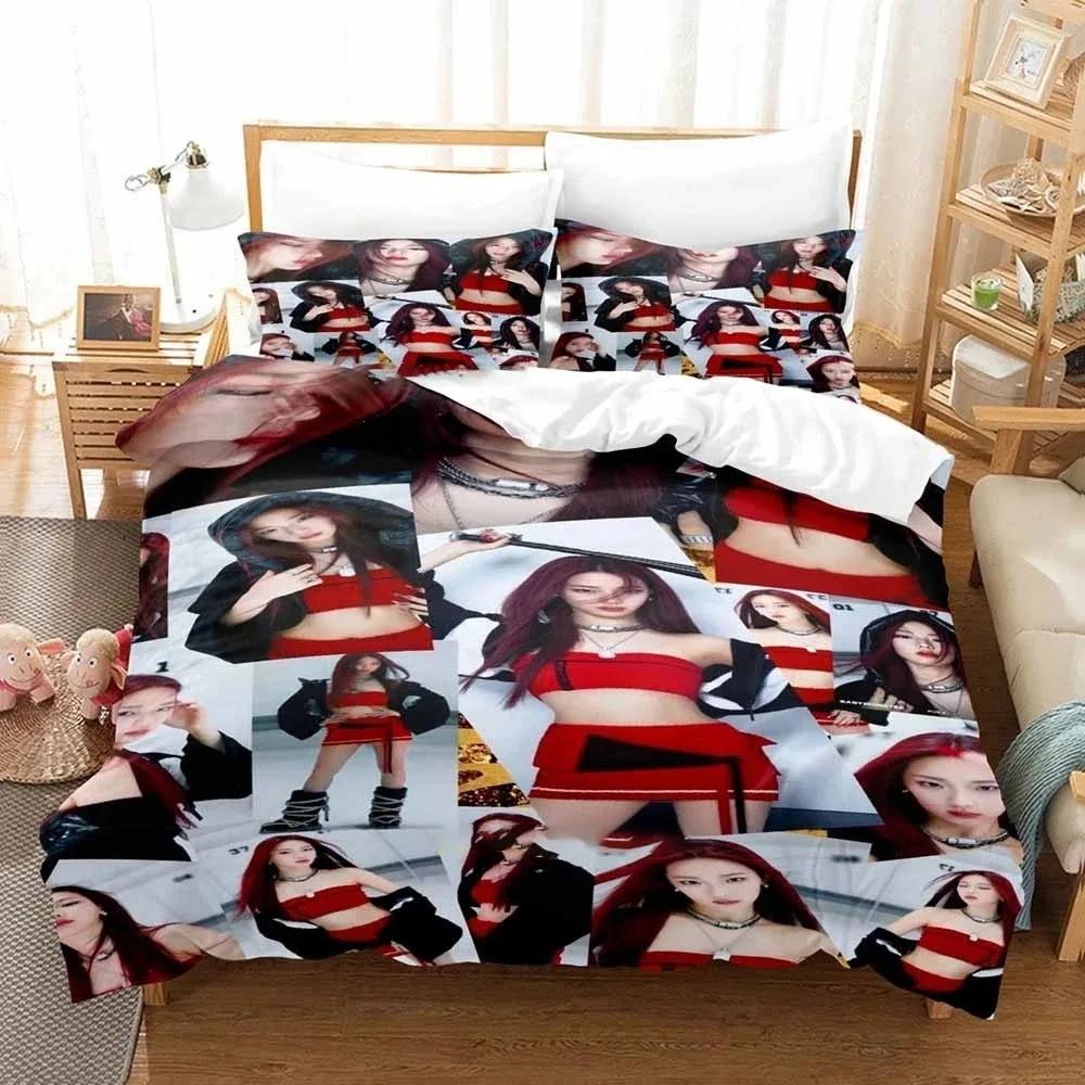 Kpop BABYMONSTER Bequeme Bettdecke Bettbezug Kissenbezug Bettwäsche-Set Kinderzimmer Dekoration Heimtextilien AU Queen 210x210cm