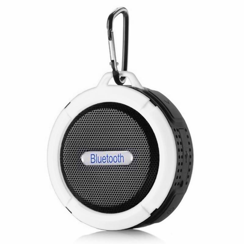 Tragbare Spalte Mini Bluetooth Lautsprecher Wasserdichte Outdoor Dusche Sound Box Drahtlose Auto Subwoofer Lautsprecher Für Telefon Computer C6 weiß