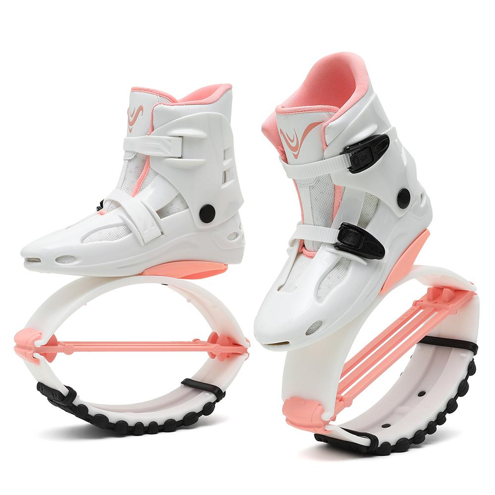 Sportstiefel Känguru-Sprungschuhe Hüpfende Sport-Fitness-Sprungstiefel Damen Kinder Jump Bodybuilding M 33-35 rosa/weiß