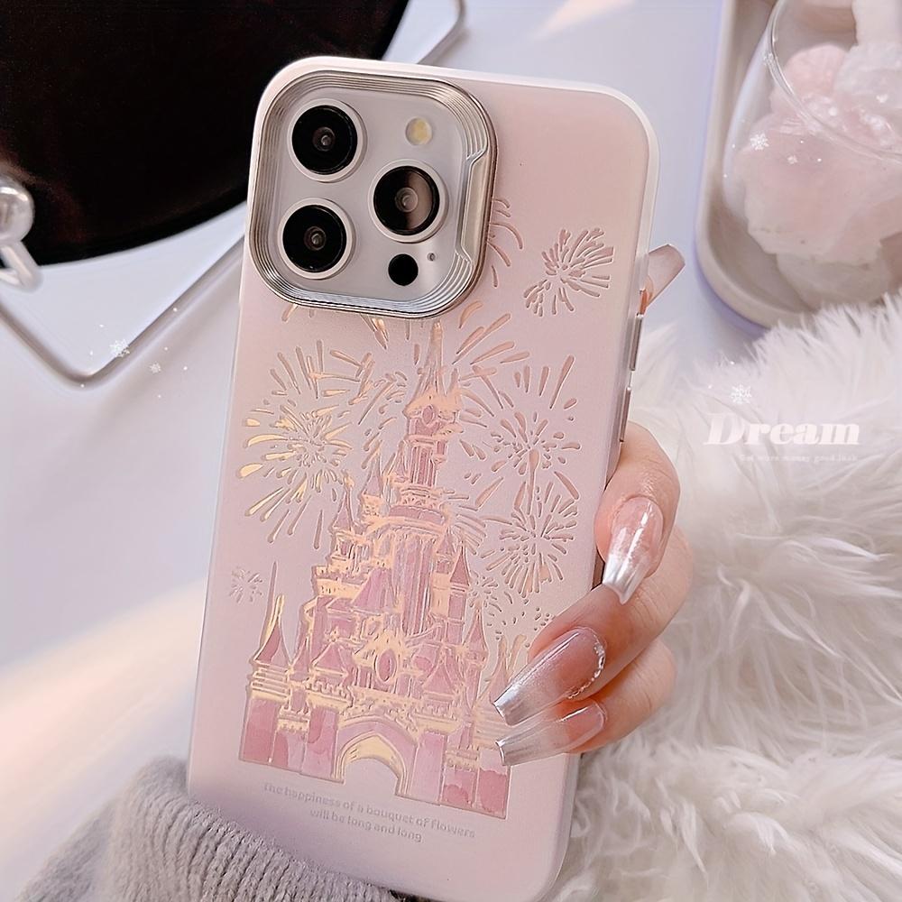 Ästhetische Dream Castle Feuerwerk Frauen Handyhülle für iPhone 15 14 13 12 11 Pro XS Max Hülle iPhone 14Plus 14promax 15Plus Laser Matte Harte Rückseite iPhone 12 Pro Max