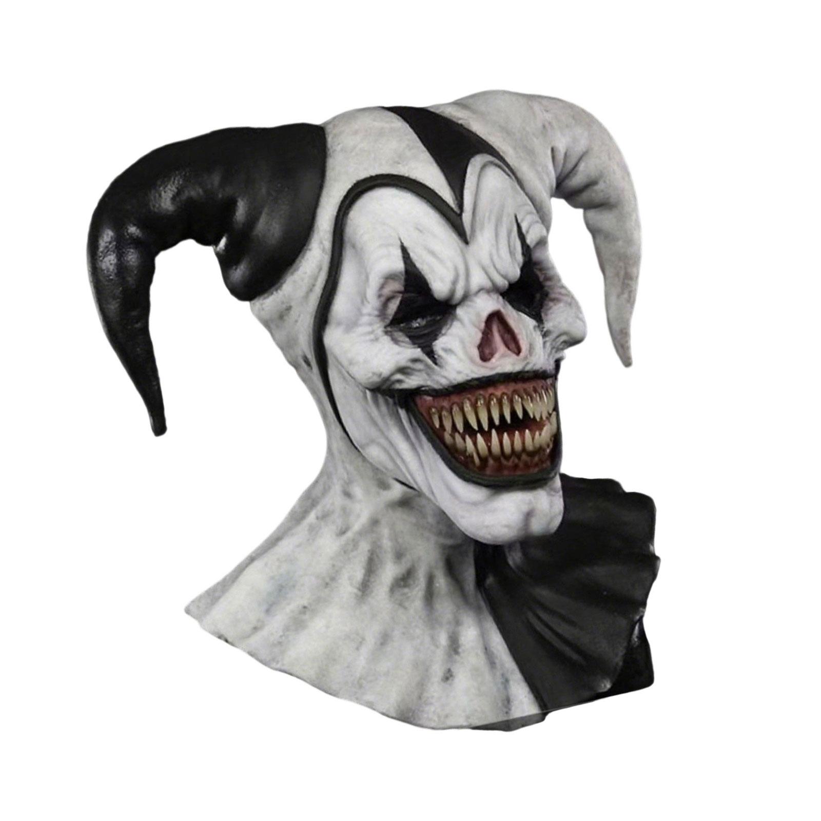 Lustige Clown-Maske Verstellbare Augenlöcher für Halloween-Partys Cosplay und Streiche Erwachsenen Latex Kostümzubehör B gray