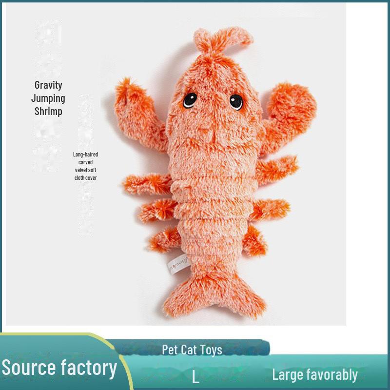 Elektrisches Katzenspielzeug „Springender Hummer“ – per USB wiederaufladbares Plüschspielzeug null