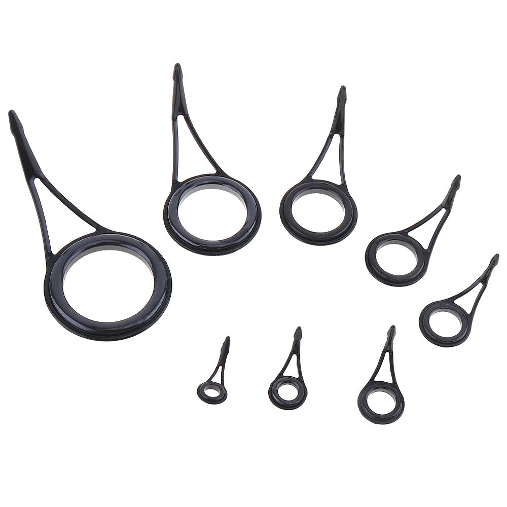 8-teiliges Angelruten-Führungsset in gemischter Größe, Spitze, starke Schnurringe, Angelrutenführungs-Spitzen-Reparatur-Set Single Leg