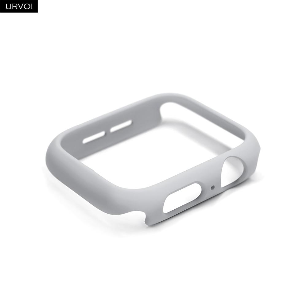 Candy PC-Gehäuse für Apple Watch Ultra Series 8 7 6 SE 5 4 Cover-Schutz für iWatch Bumper Ultradünner Rahmen Slim Fit 38 mm 40 mm 41 mm 42 mm 44 mm 45 mm 49 mm For 41mm Apple Watch grau